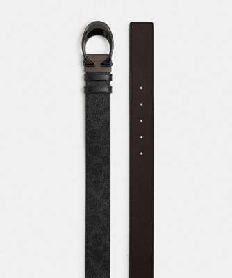 シグネチャー バックル カット トゥ サイズ リバーシブル ベルト